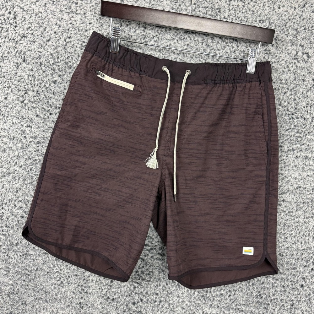 Vuori Shorts Mens Medium Brown 7" Inseam Quick Dry Athletic Running Gym V330